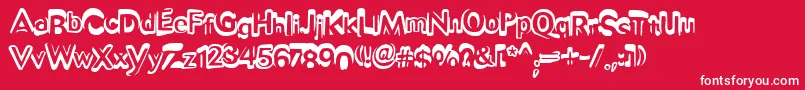 Unsight Font – White Fonts on Red Background