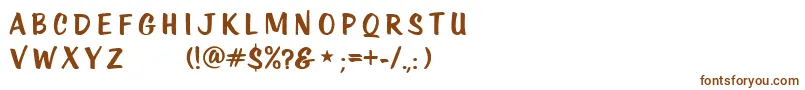 Шрифт KtfRoadstar – коричневые шрифты на белом фоне