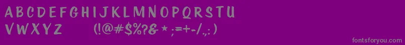 KtfRoadstar Font – Gray Fonts on Purple Background