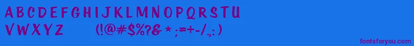 KtfRoadstar Font – Purple Fonts on Blue Background