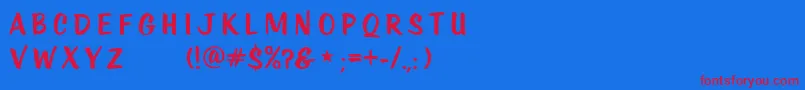KtfRoadstar-fontti – punaiset fontit sinisellä taustalla