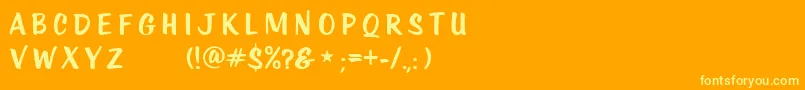 KtfRoadstar Font – Yellow Fonts on Orange Background