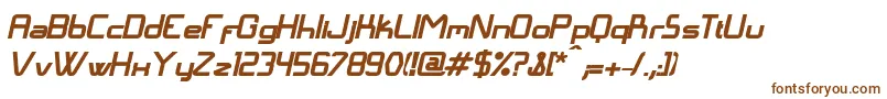 Шрифт LangГіBolditalic – коричневые шрифты на белом фоне