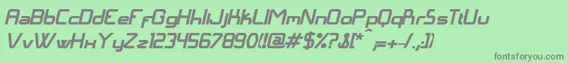 LangГіBolditalic Font – Gray Fonts on Green Background