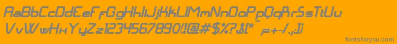 LangГіBolditalic Font – Gray Fonts on Orange Background