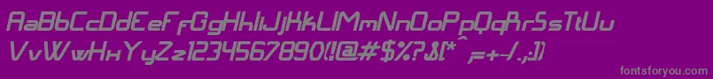 LangГіBolditalic-Schriftart – Graue Schriften auf violettem Hintergrund