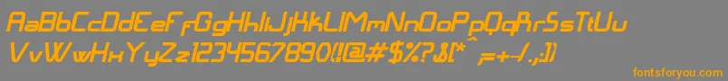 LangГіBolditalic Font – Orange Fonts on Gray Background