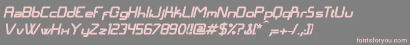 LangГіBolditalic Font – Pink Fonts on Gray Background