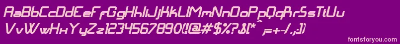 LangГіBolditalic Font – Pink Fonts on Purple Background