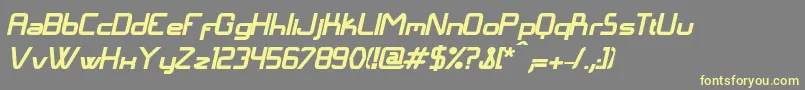 LangГіBolditalic Font – Yellow Fonts on Gray Background