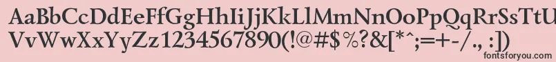 LazurskicBold Font – Black Fonts on Pink Background