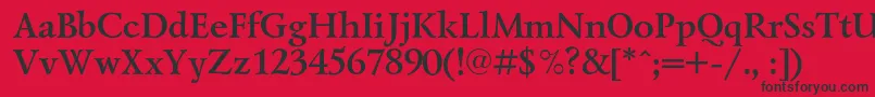 LazurskicBold Font – Black Fonts on Red Background