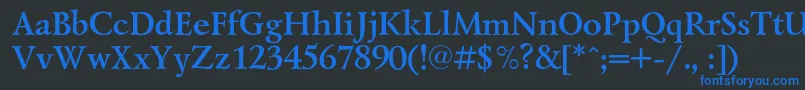 LazurskicBold Font – Blue Fonts on Black Background