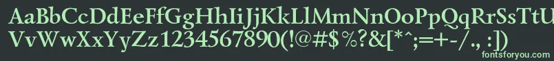LazurskicBold Font – Green Fonts on Black Background