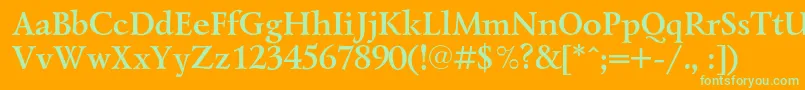 LazurskicBold Font – Green Fonts on Orange Background