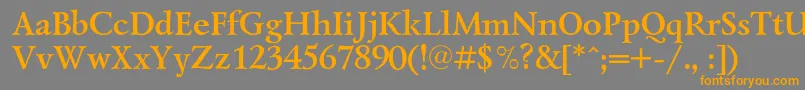 LazurskicBold Font – Orange Fonts on Gray Background