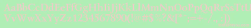 LazurskicBold-Schriftart – Rosa Schriften auf grünem Hintergrund