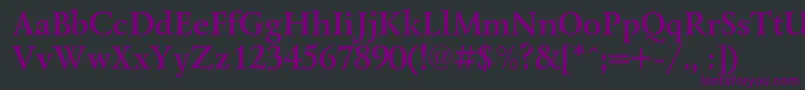 LazurskicBold-fontti – violetit fontit mustalla taustalla