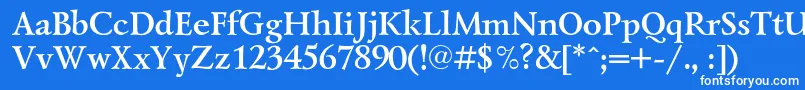 フォントLazurskicBold – 青い背景に白い文字