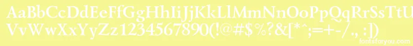 LazurskicBold Font – White Fonts on Yellow Background