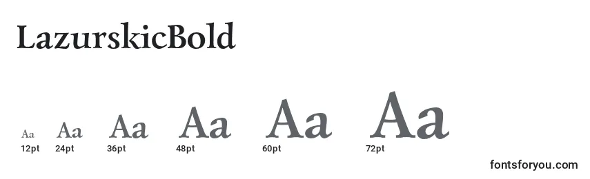 LazurskicBold Font Sizes