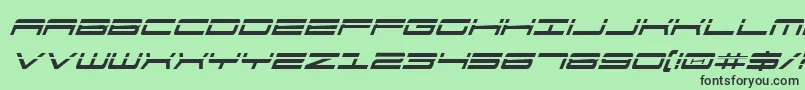 911PorschaLaserItalic Font – Black Fonts on Green Background