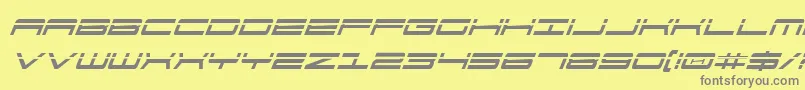 911PorschaLaserItalic Font – Gray Fonts on Yellow Background