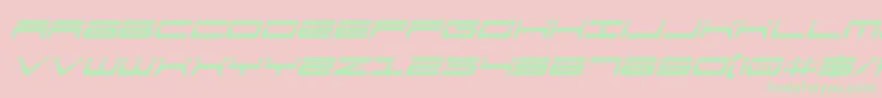 911PorschaLaserItalic Font – Green Fonts on Pink Background