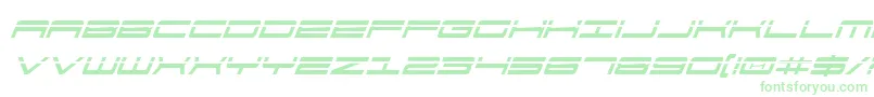 フォント911PorschaLaserItalic – 緑のフォント