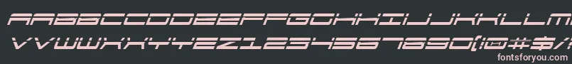 911PorschaLaserItalic Font – Pink Fonts on Black Background