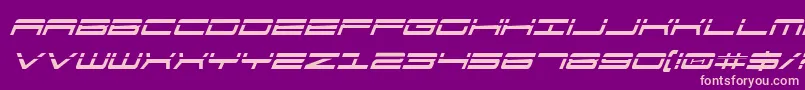 911PorschaLaserItalic Font – Pink Fonts on Purple Background