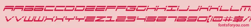 911PorschaLaserItalic Font – Red Fonts on Pink Background