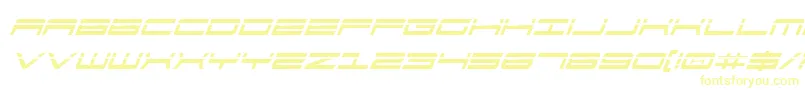 911PorschaLaserItalic Font – Yellow Fonts on White Background