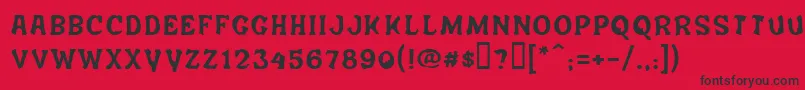 フォントSalee – 赤い背景に黒い文字