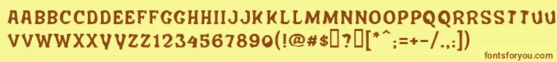Salee Font – Brown Fonts on Yellow Background