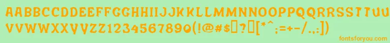 Salee Font – Orange Fonts on Green Background