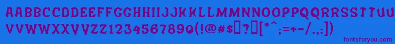 Salee Font – Purple Fonts on Blue Background