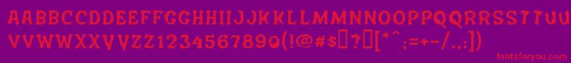 Salee Font – Red Fonts on Purple Background