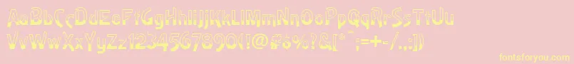 TheaterAfisha Font – Yellow Fonts on Pink Background