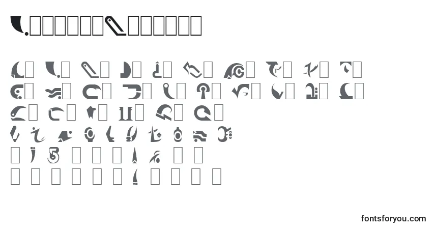 BabylonCentaurフォント–アルファベット、数字、特殊文字