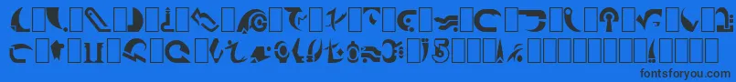 BabylonCentaur Font – Black Fonts on Blue Background