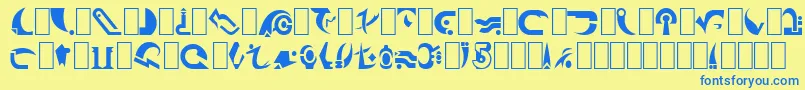 BabylonCentaur Font – Blue Fonts on Yellow Background