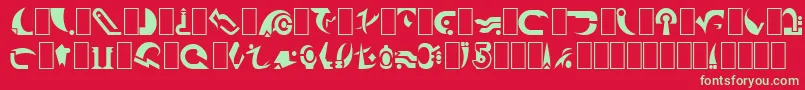 BabylonCentaur Font – Green Fonts on Red Background