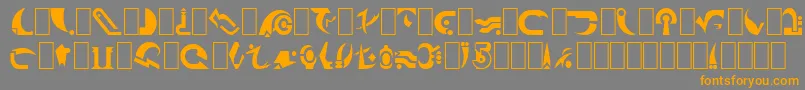 BabylonCentaur Font – Orange Fonts on Gray Background