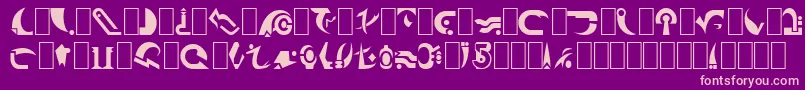 BabylonCentaur Font – Pink Fonts on Purple Background