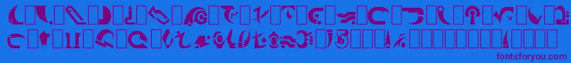 BabylonCentaur Font – Purple Fonts on Blue Background