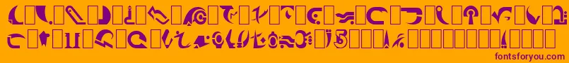 フォントBabylonCentaur – オレンジの背景に紫のフォント