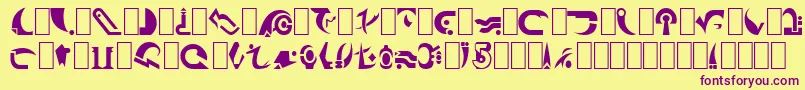 BabylonCentaur Font – Purple Fonts on Yellow Background