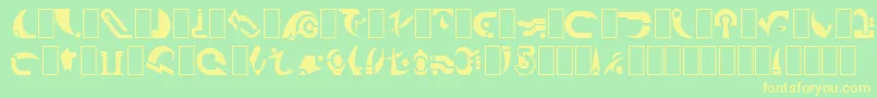 BabylonCentaur Font – Yellow Fonts on Green Background