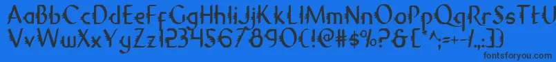 Gypsyroadc Font – Black Fonts on Blue Background